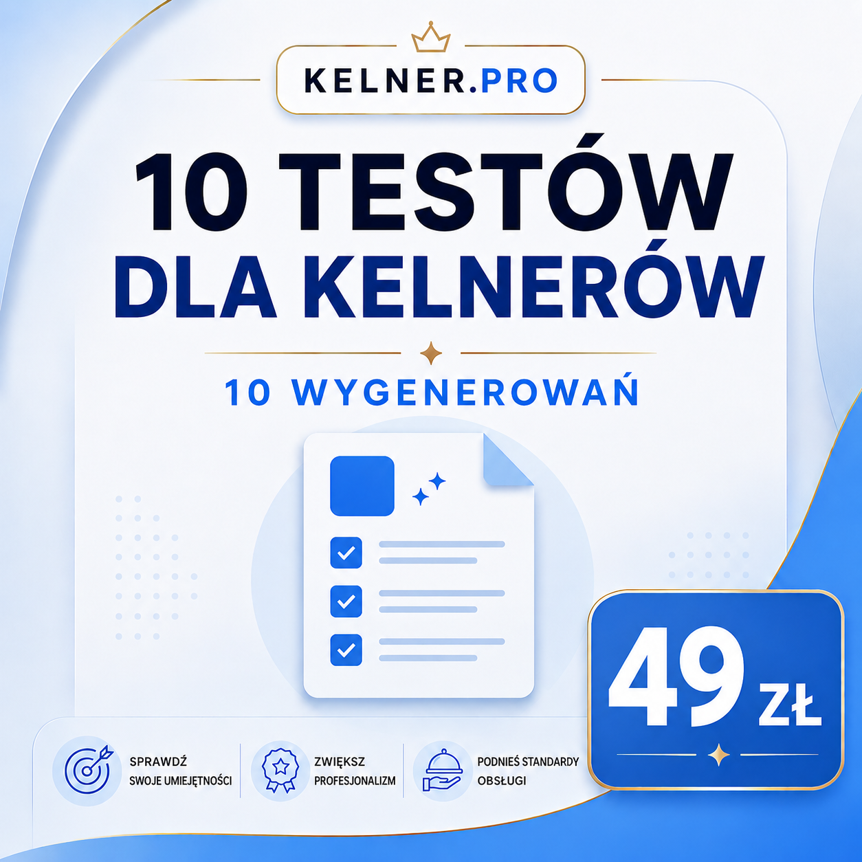 wygenerowanie 10 testów dla kelnera